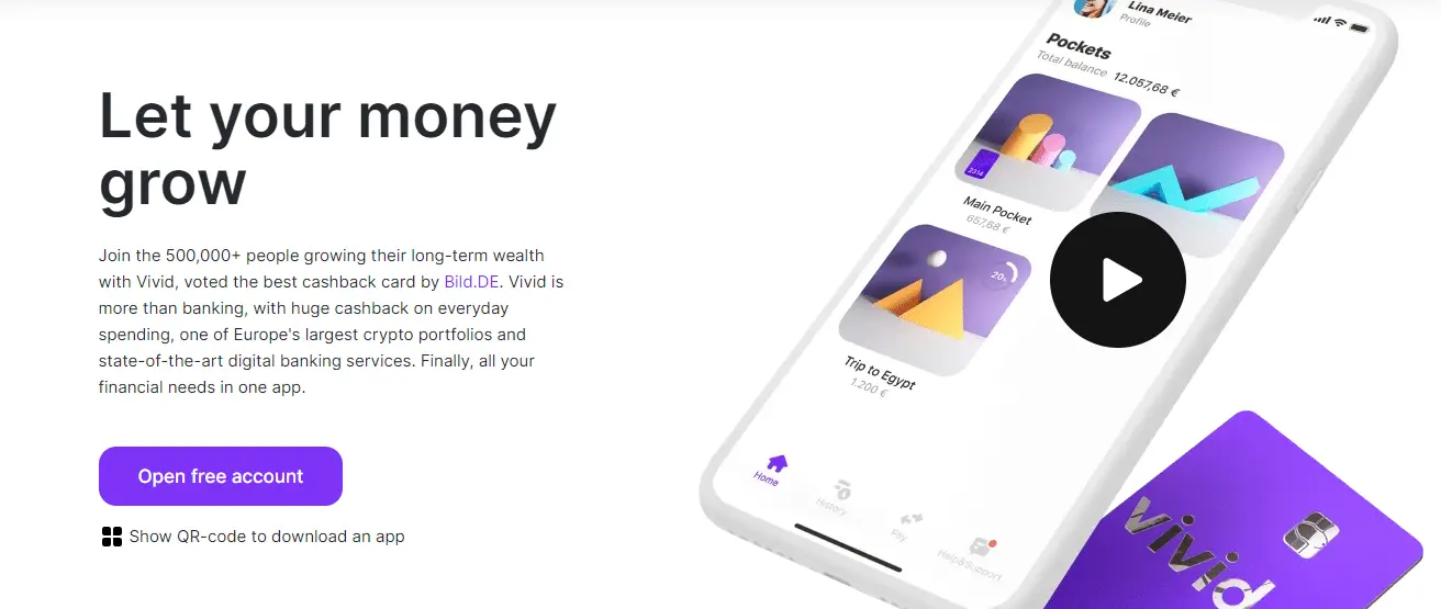 Vivid Money Homepage
